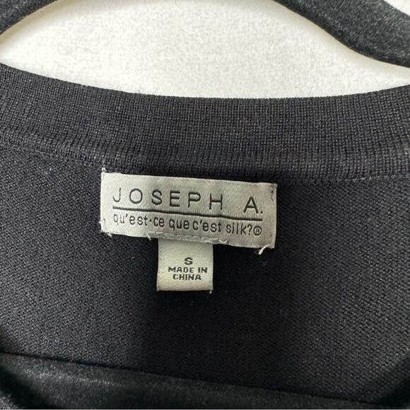 JOSEPH A. / black bell sleeve scoop neck sweater / S - Picture 4 of 7